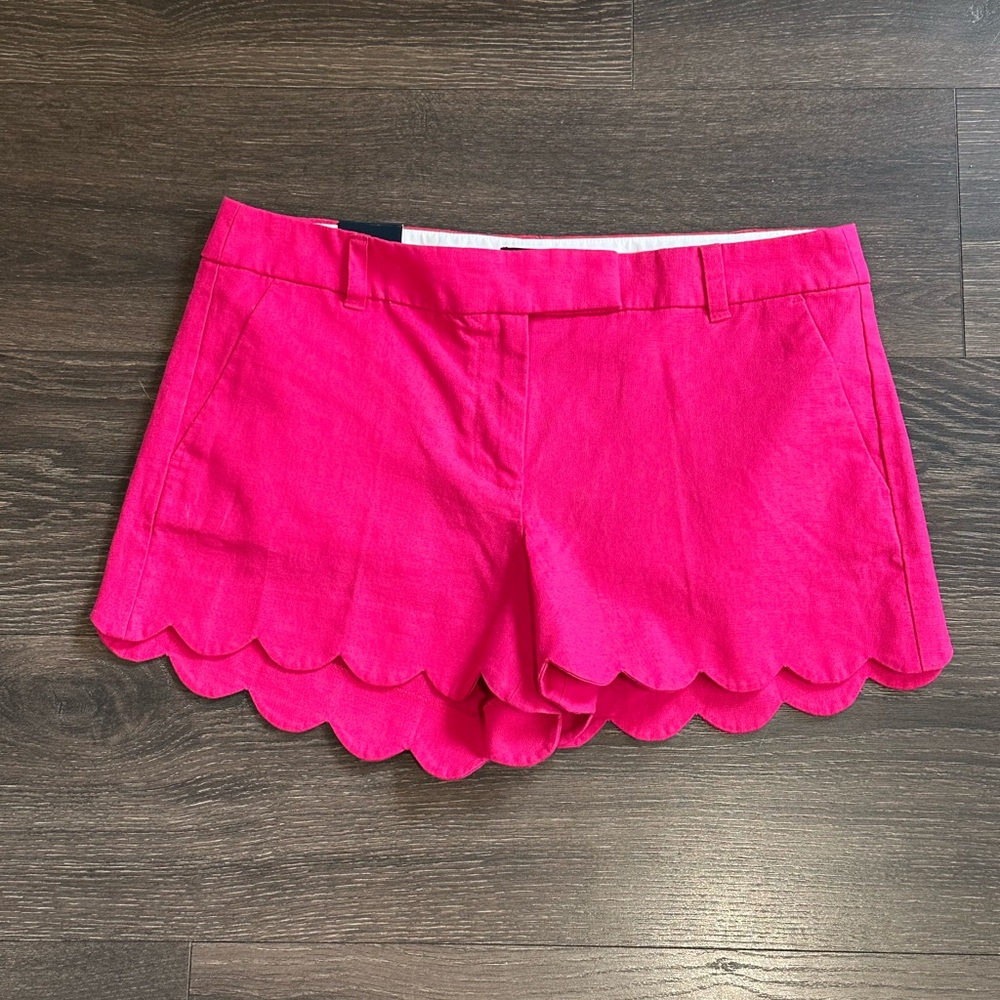 JCrew Pink Scalloped Hem Women's Shorts